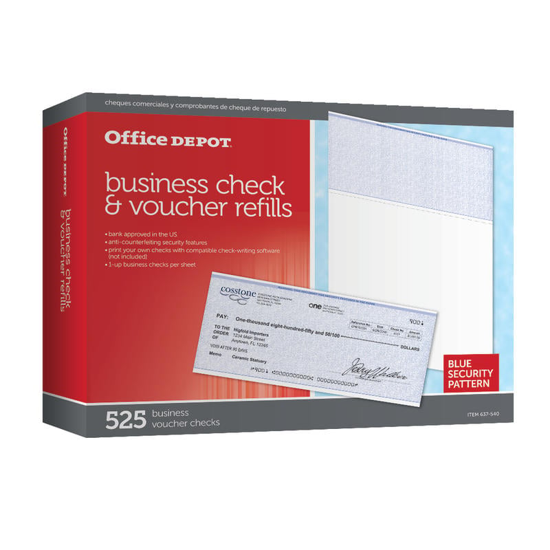 Office Depot Brand Standard Check Refill Pack, 1-Part, Pack Of 525 (Min Order Qty 3) MPN:9297