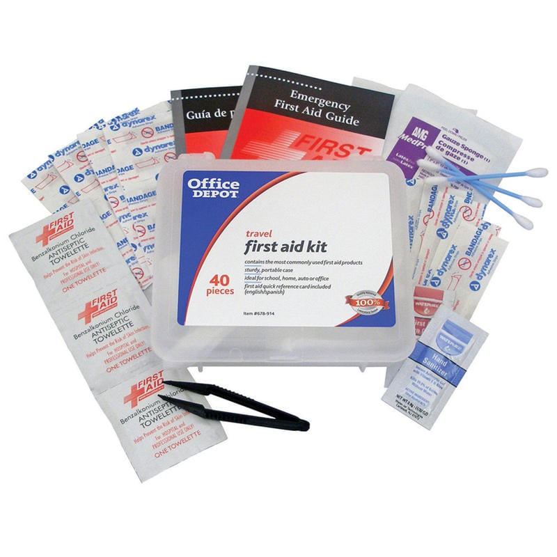 Office Depot Brand 40-Piece Travel First Aid Kit (Min Order Qty 12) MPN:15619