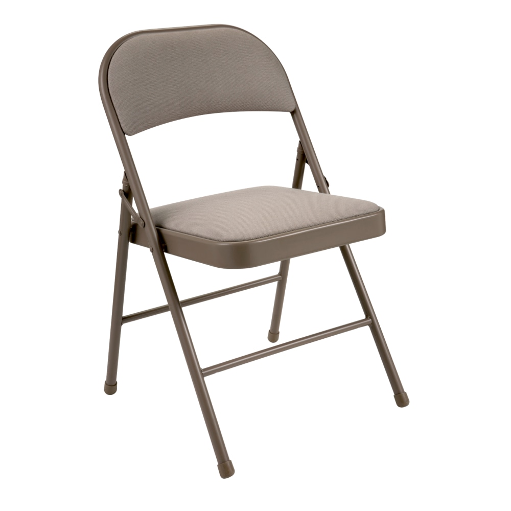 Realspace Upholstered Padded Folding Chair, Tan (Min Order Qty 2) MPN:86414