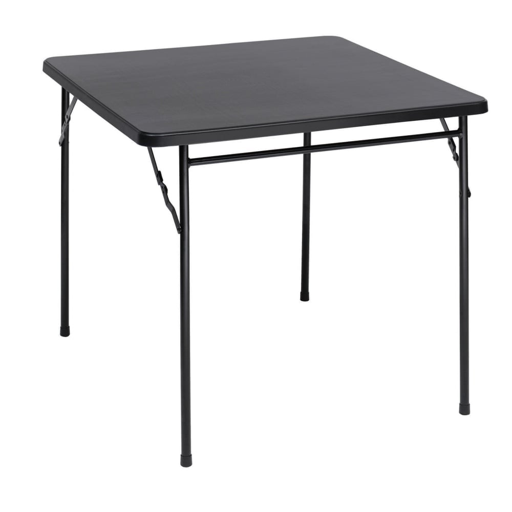 Realspace Molded Plastic Top Folding Card Table, Black MPN:81899