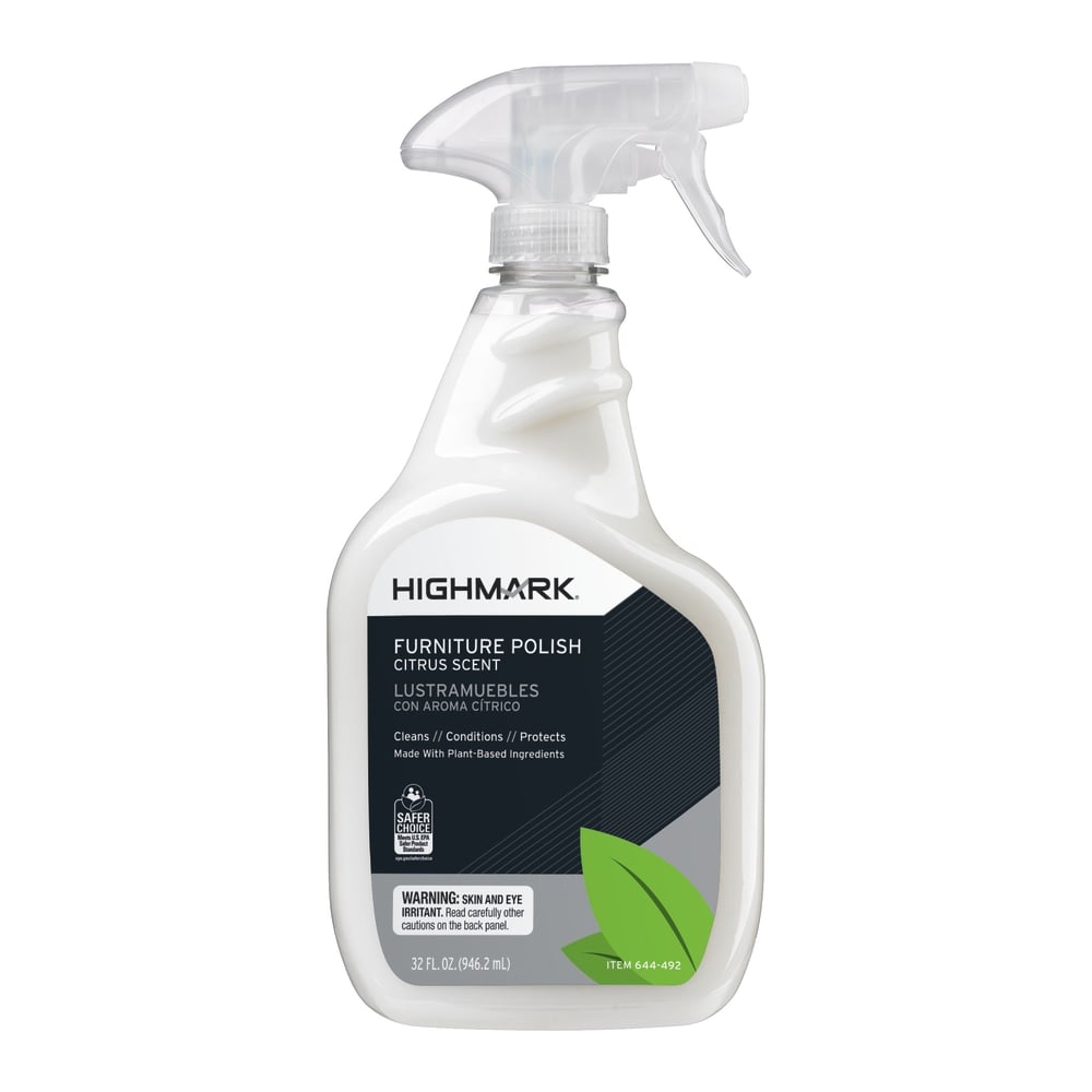 Highmark Furniture Polish Cleaner, Citrus Scent, 32 Oz Bottle (Min Order Qty 9) MPN:OM07312EA