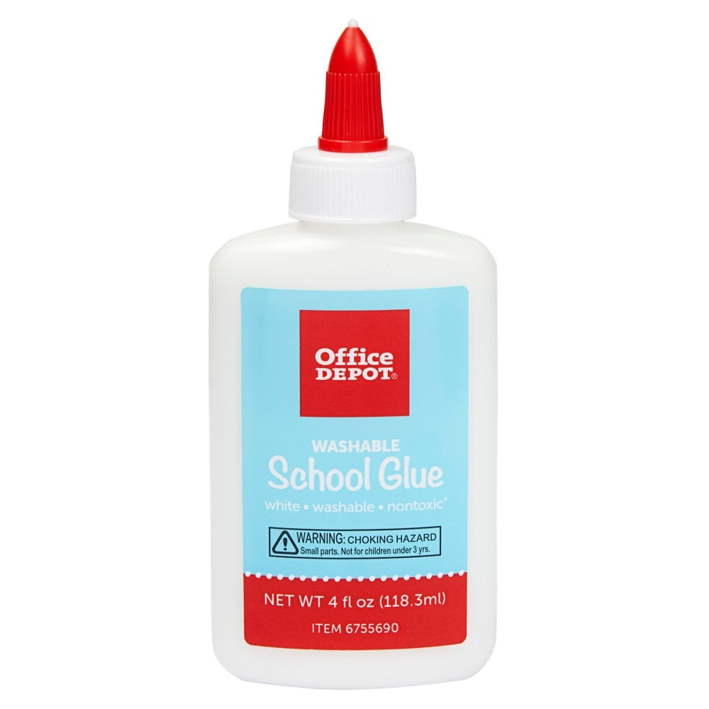 Office Depot Brand School Glue, 4 Oz, White (Min Order Qty 99) MPN:812300