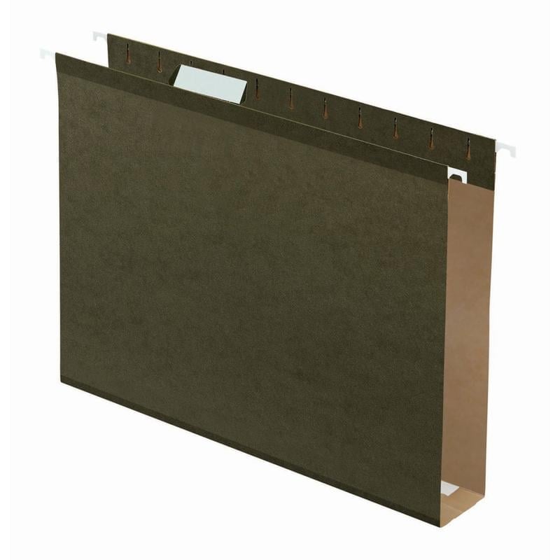 Office Depot Brand Tab-View Extra-Capacity Box-Bottom Hanging Folders, Letter Size (8-1/2in x 11in), 2in Expansion, Green, Box Of 25 (Min Order Qty 6) MPN:406074OD