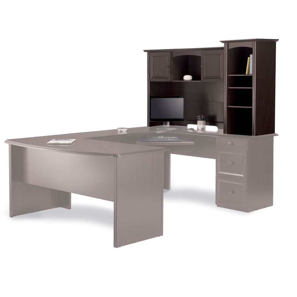 Realspace Broadstreet 65inW Hutch for U-Shaped Desk, Walnut MPN:OD02476039