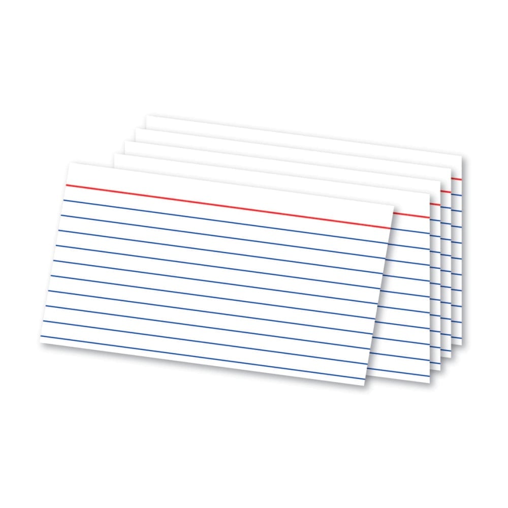 Office Depot Brand Index Cards And Tray Set, 3in x 5in, White, Pack Of 180 Cards (Min Order Qty 15) MPN:OD10012