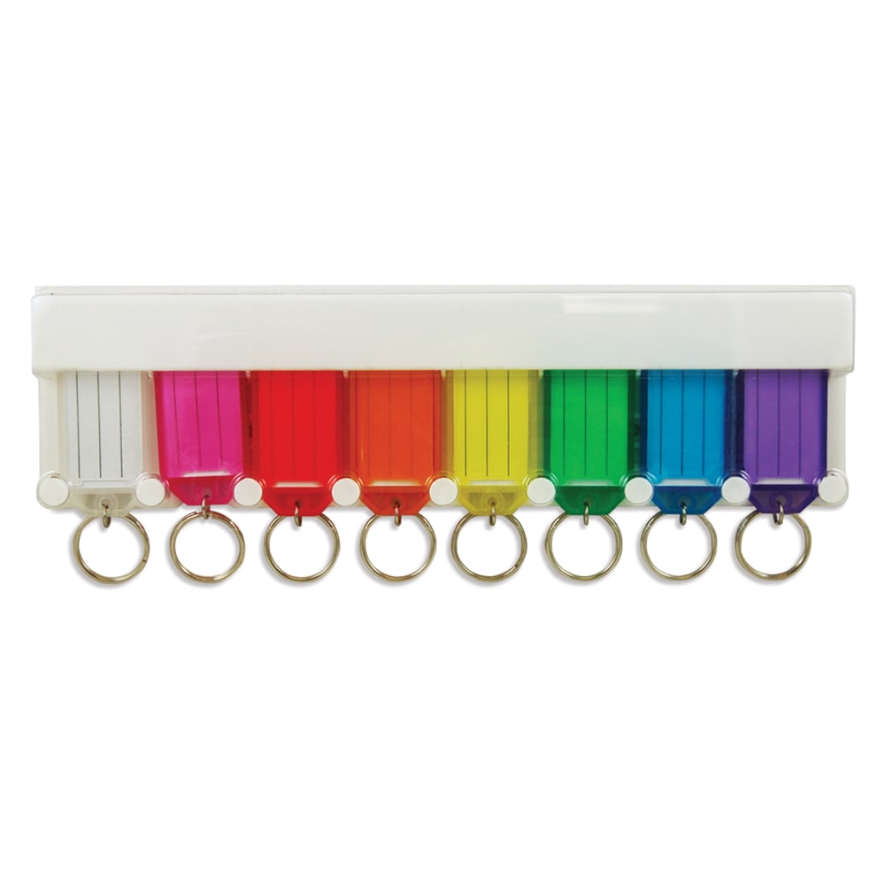 Office Depot Brand Key Rack, Assorted Color Key Chains, Holds 8 (Min Order Qty 7) MPN:XS12052