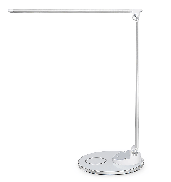 WorkPro LED USB Desk Lamp with Wireless Charger, 16-1/2inH, White/Silver MPN:WP2000S