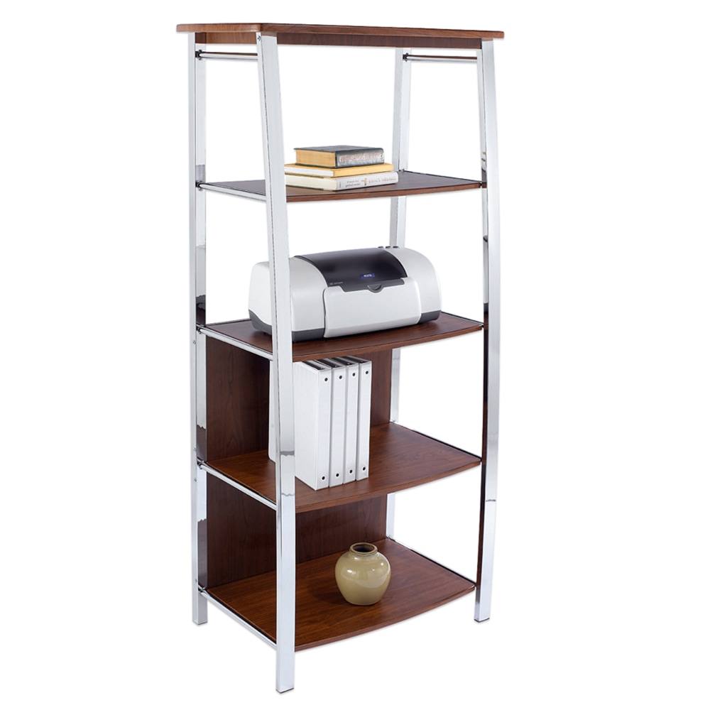 Realspace Mezza 60inH 4-Shelf Contemporary Bookcase, Multicolor/Medium Finish MPN:VB-1029A C