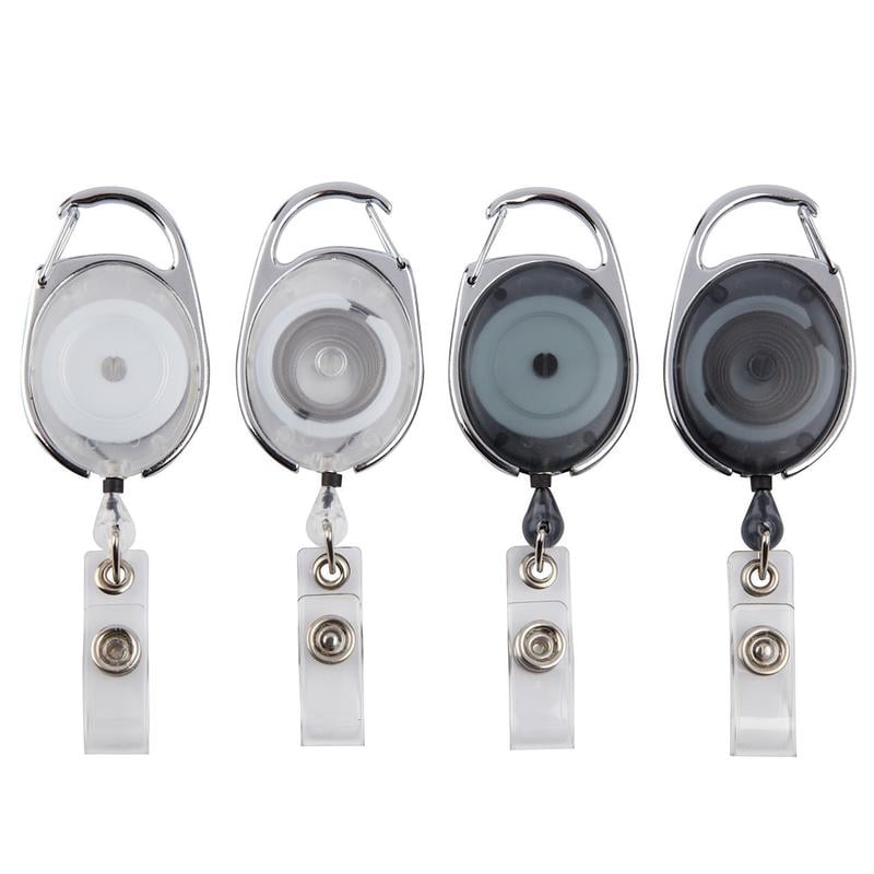 Office Depot Brand Carabiner-Style ID Card Reels, Assorted Colors, Pack Of 4 (Min Order Qty 21) MPN:XS005002A