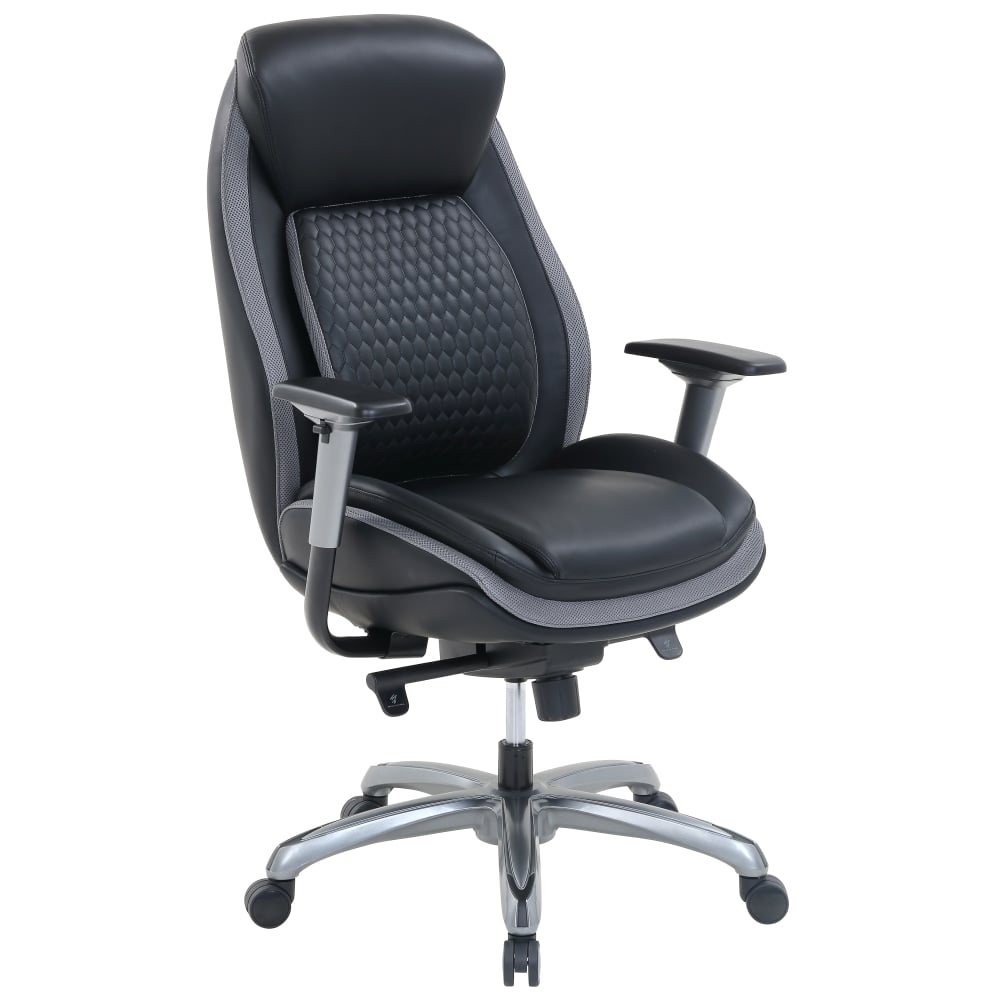 Shaquille O-Neal Zethus Ergonomic Bonded Leather High-Back Executive Office Chair, Black MPN:51540