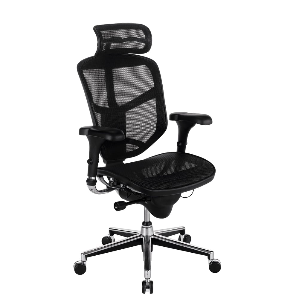 WorkPro Quantum 9000 Series Ergonomic Mesh High-Back Executive Office Chair, Black, BIFMA Compliant MPN:EJ-HAM