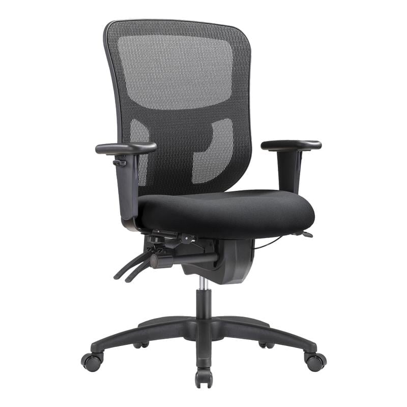 WorkPro 9500XL Series Big & Tall Ergonomic Mesh/Premium Fabric Mid-Back Chair, Black/Black, BIFMA Compliant MPN:V-WP9XL-AS90801