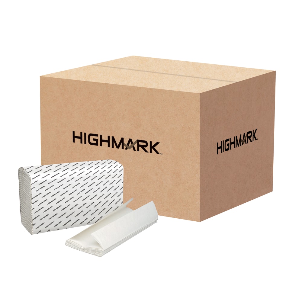 Highmark C-Fold 1-Ply Paper Towels, 100% Recycled, 200 Sheets Per Pack, Pack Of 12 Packs (Min Order Qty 2) MPN:1674