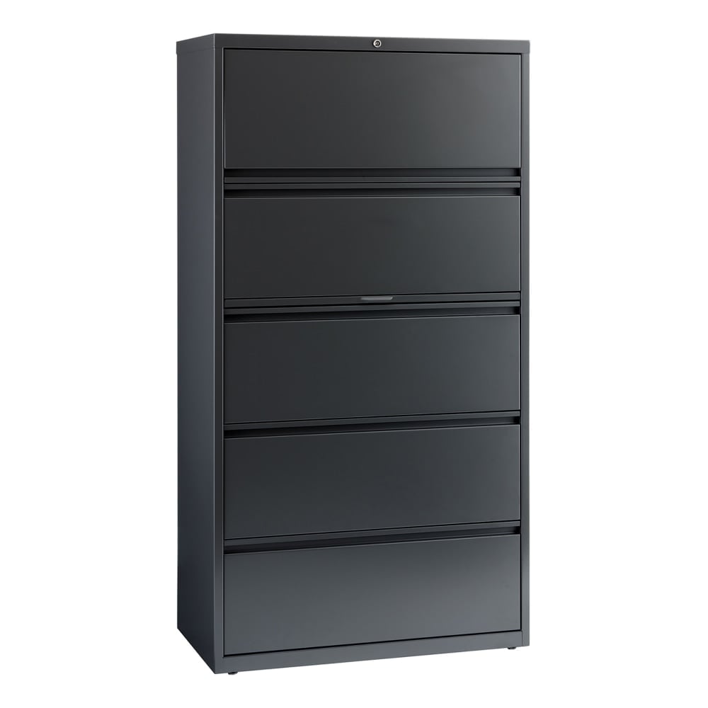 WorkPro 36inW x 18-5/8inD Lateral 5-Drawer File Cabinet, Charcoal MPN:21150