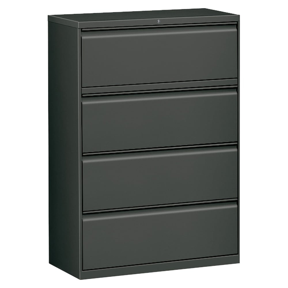 WorkPro 42inW x 18-5/8inD Lateral 4-Drawer File Cabinet, Charcoal MPN:21153