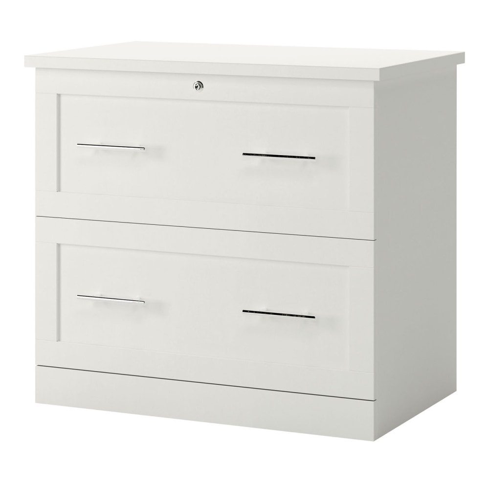 Realspace 29-7/16inW x 18-1/2inD Lateral 2-Drawer File Cabinet, White MPN:427527