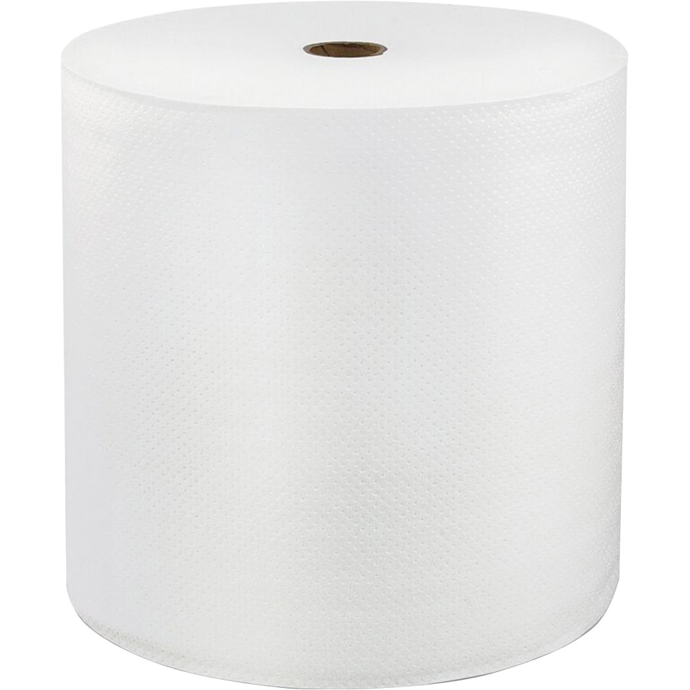 LoCor Hardwound Roll Towels - 1 Ply - 8in x 800 ft - White - Virgin Fiber - 6 / Carton MPN:46896