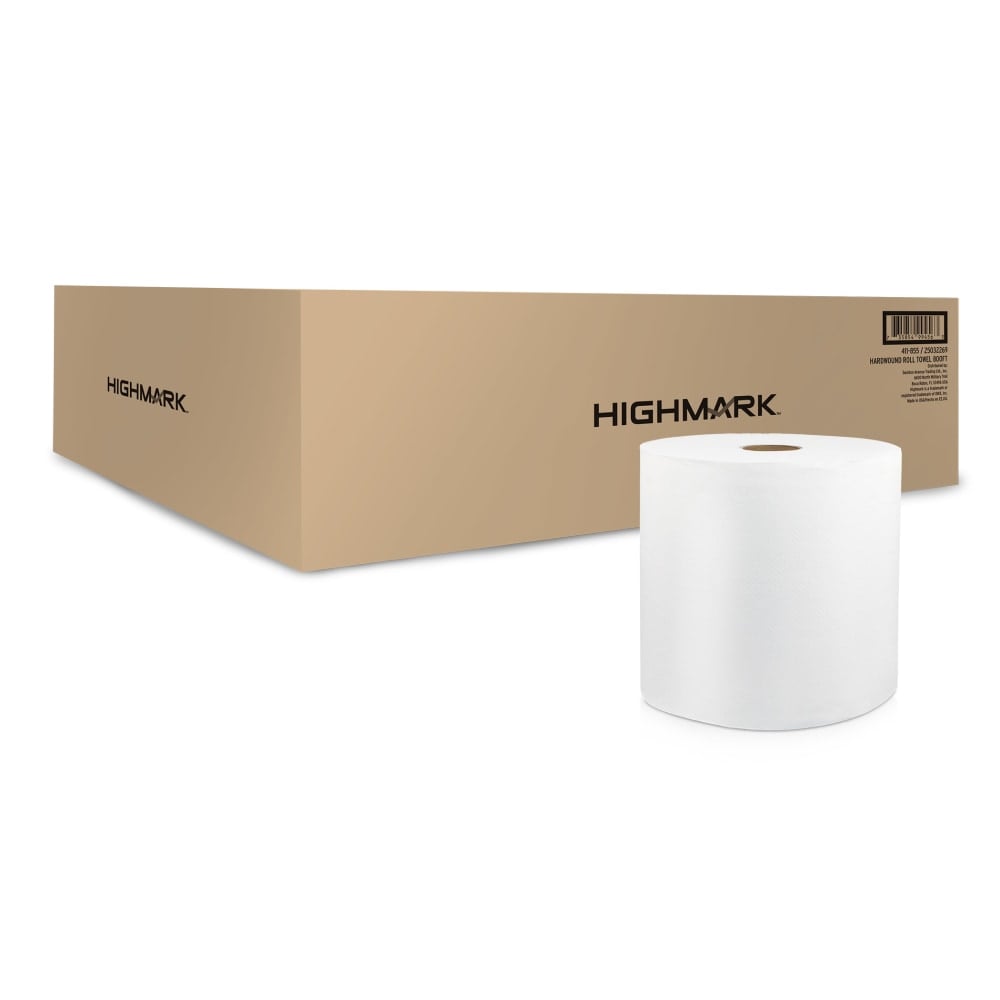 Highmark Hardwound 1-Ply Paper Towels, 800ft Per Roll, Pack Of 6 Rolls (Min Order Qty 2) MPN:5131781