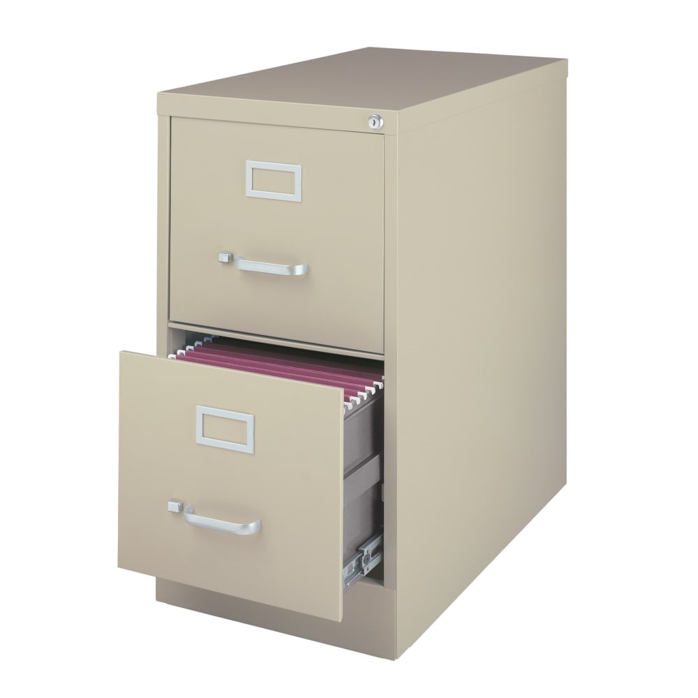 WorkPro 26-1/2inD Vertical 2-Drawer Letter-Size File Cabinet, Putty MPN:HID16945