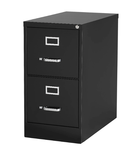 WorkPro 26-1/2inD Vertical 2-Drawer Letter-Size File Cabinet, Black MPN:HID16946