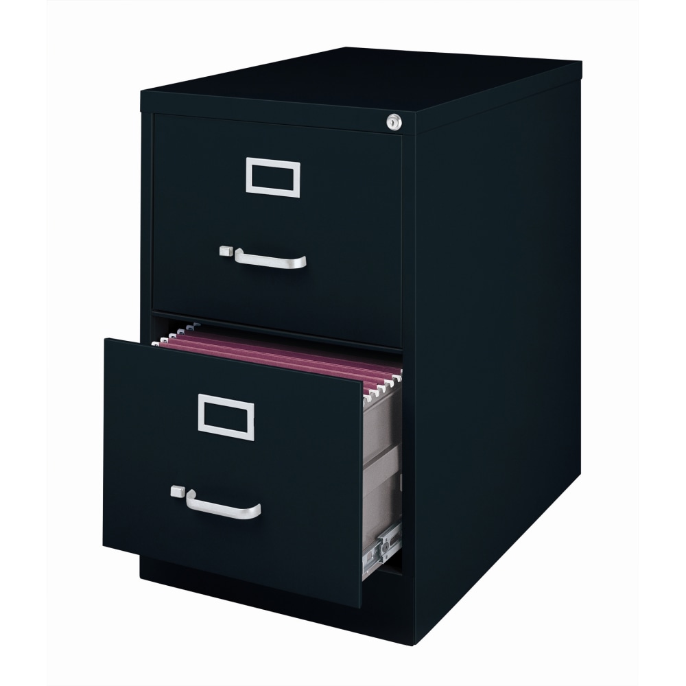 WorkPro 26-1/2inD Vertical 2-Drawer Legal-Size File Cabinet, Black MPN:HID16952