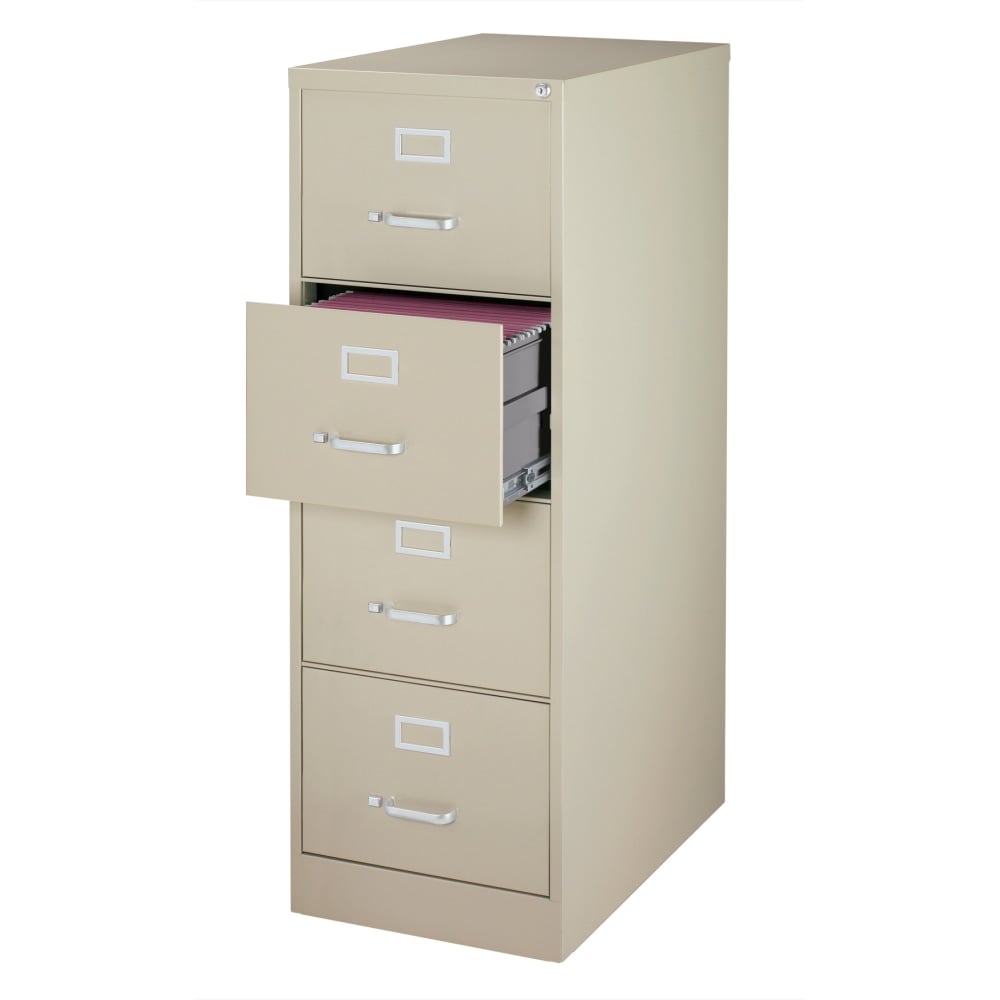 WorkPro 26-1/2inD Vertical 4-Drawer Legal-Size File Cabinet, Putty MPN:HID16954