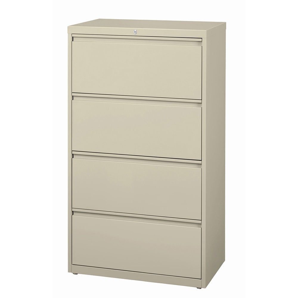 WorkPro 30inW x 18-5/8inD Lateral 4-Drawer File Cabinet, Putty MPN:HID19041