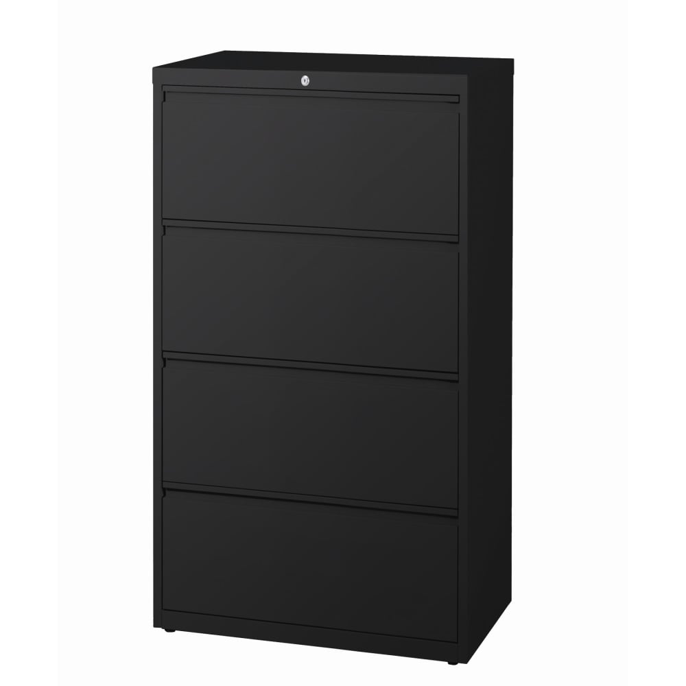 WorkPro 30inW x 18-5/8inD Lateral 4-Drawer File Cabinet, Black MPN:HID19042