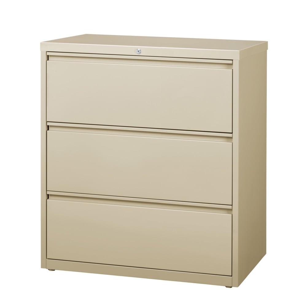 WorkPro 36inW x 18-5/8inD Lateral 3-Drawer File Cabinet, Putty MPN:HID19047