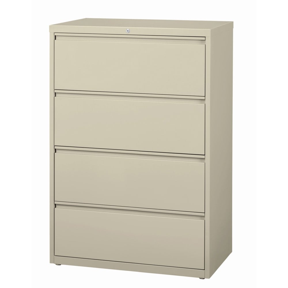 WorkPro 36inW x 18-5/8inD Lateral 4-Drawer File Cabinet, Putty MPN:HID19050