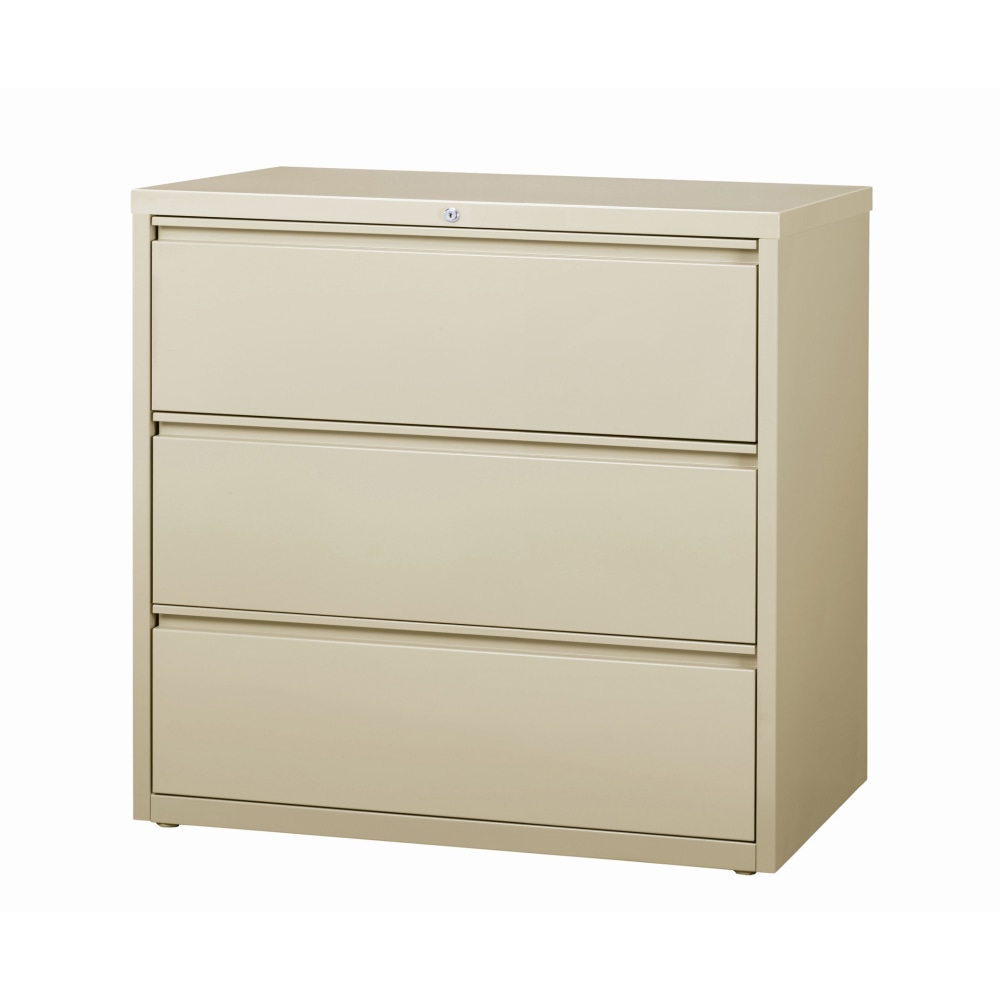 WorkPro 42inW x 18-5/8inD Lateral 3-Drawer File Cabinet, Putty MPN:HID19059