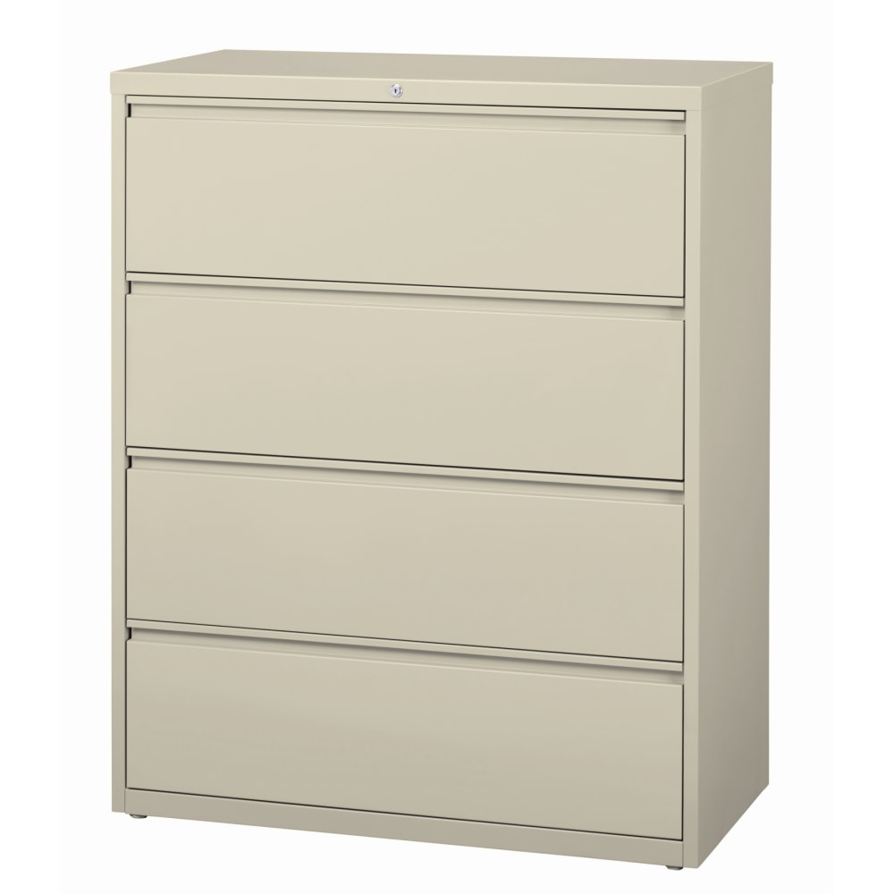 WorkPro 42inW x 18-5/8inD Lateral 4-Drawer File Cabinet, Putty MPN:HID19062