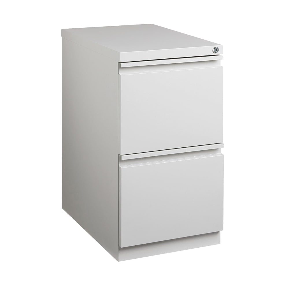 WorkPro 20inD 2-Drawer Letter-Size Vertical Mobile Pedestal File Cabinet, Metal, Light Gray MPN:HID20983