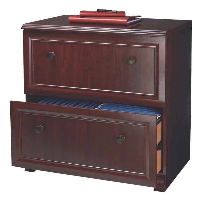 Realspace Broadstreet 29-1/2inW x 19inD Lateral 2-Drawer File Cabinet, Cherry MPN:OD10471388