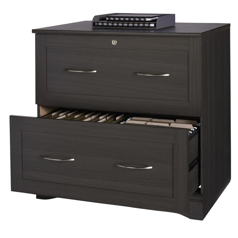 Realspace Pelingo 30-1/2inW x 21-13/16inD Lateral 2-Drawer File Cabinet, Dark Gray MPN:SH-OF-2535