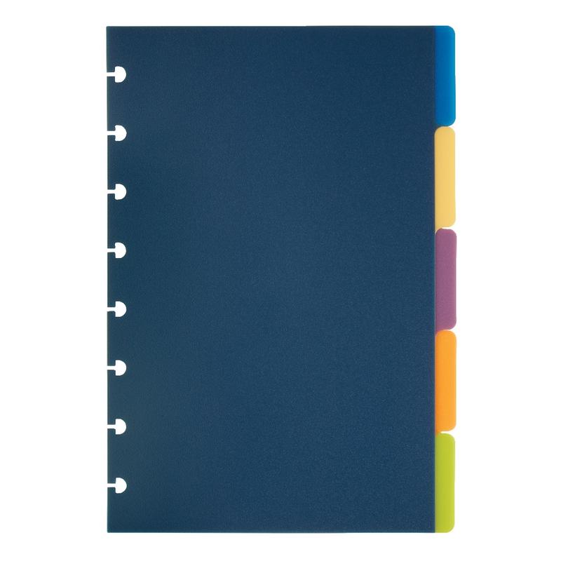 TUL Discbound Tab Dividers, Junior Size, Assorted Colors (Min Order Qty 34) MPN:JNR-DIV-ASST-5PK