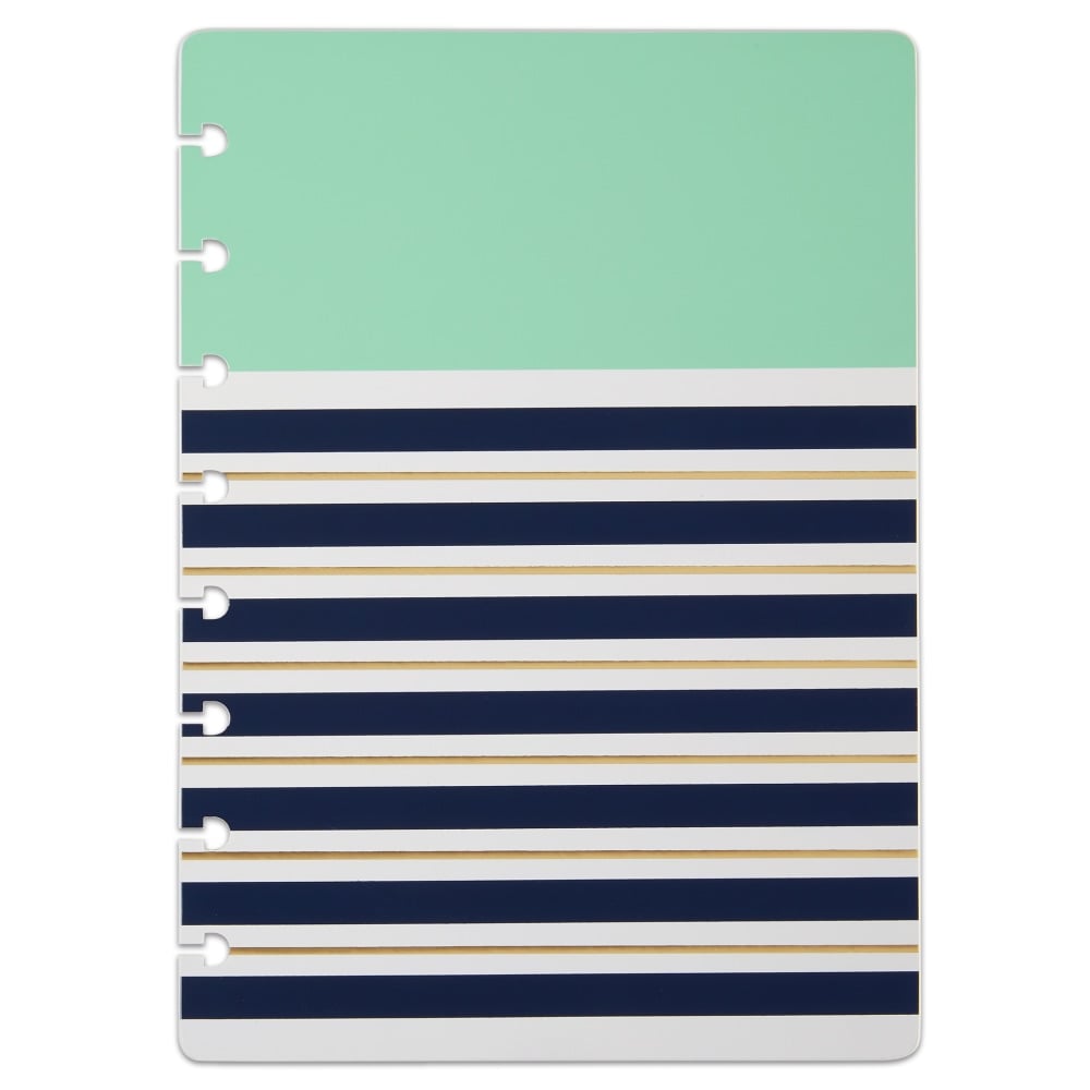 TUL Discbound Notebook Covers, Junior Size, Mint Stripes, Pack of 2 Covers (Min Order Qty 5) MPN:TULJRCVRPK-PU-MNT