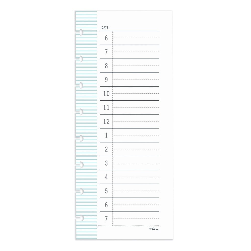 TUL Discbound Daily Schedule Pad, 3-1/2in x 8-1/2in, 50 Sheets (Min Order Qty 20) MPN:TULTASKPAD-DALY