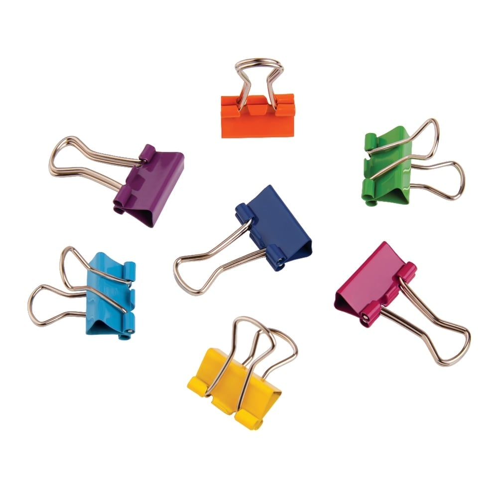 Office Depot Brand Fashion Binder Clips, 1/2in, Assorted Colors, Pack Of 60 (Min Order Qty 35) MPN:1041-60TA