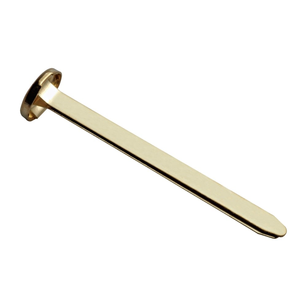 OfficeMax Solid Brass-Plated Round-Head Fasteners, Gold, 100/bx (Min Order Qty 8) MPN:OM99953