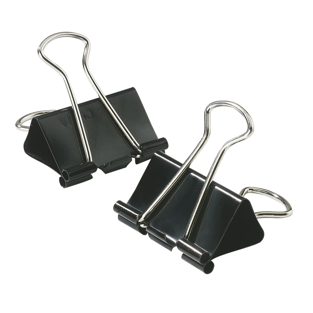 Office Depot Brand Binder Clips, Small, 3/4in Wide, 3/8in Capacity, Black, 12 Clips Per Box, Pack Of 12 Boxes (Min Order Qty 19) MPN:RTP-001936-HD-087-07