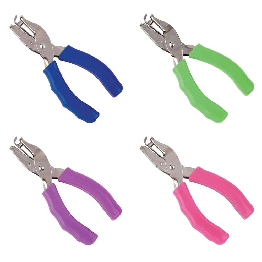 Office Depot Brand Single-Hole Punch With Padded Handles, Assorted Colors (Min Order Qty 33) MPN:6302S