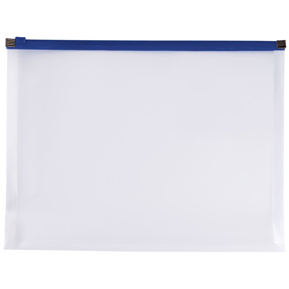 Office Depot Brand Poly Zip Envelope, Letter Size, Clear/Blue (Min Order Qty 148) MPN:1402120