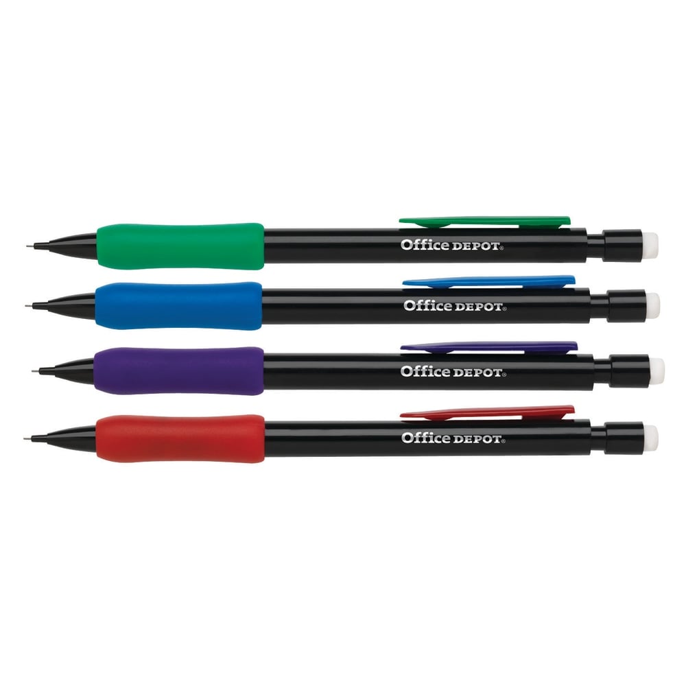 Office Depot Brand Mechanical Pencils With Comfort Grip, 0.7mm, Black Barrel,Pack Of 12 (Min Order Qty 29) MPN:MB153402-0.7