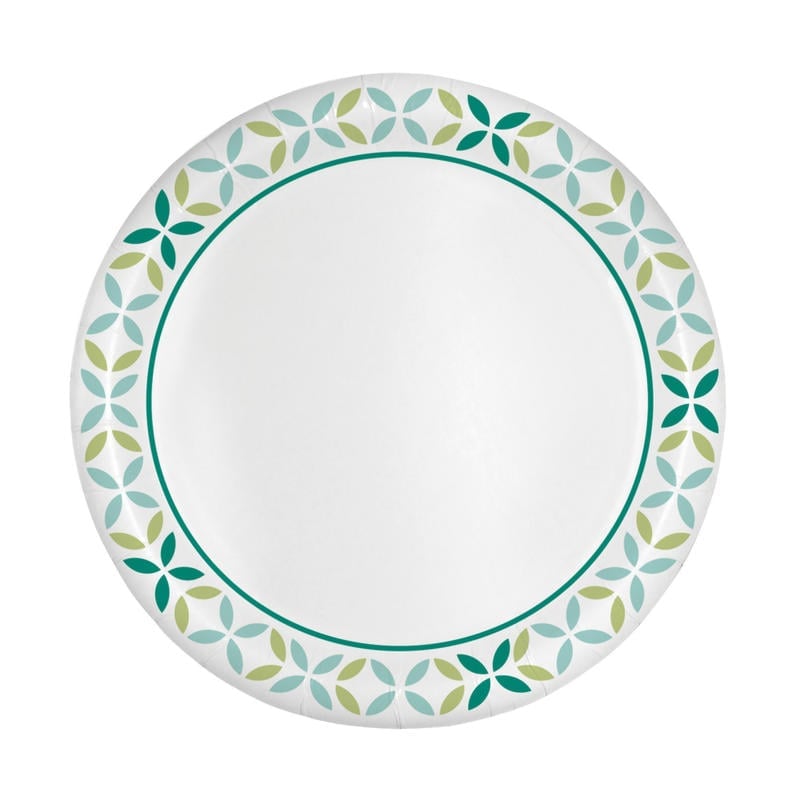Highmark Paper Plates, 6-3/4in, Printed White, Pack Of 125 (Min Order Qty 8) MPN:P175BP-GPK