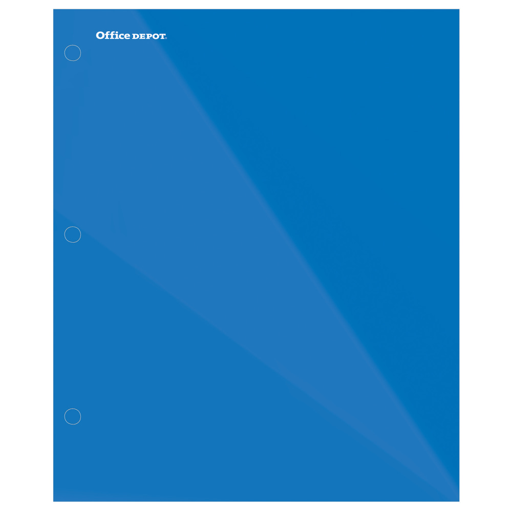 Office Depot Brand Stellar Laminated 2-Pocket Paper Folder, Letter Size, Blue (Min Order Qty 218) MPN:328985-BE