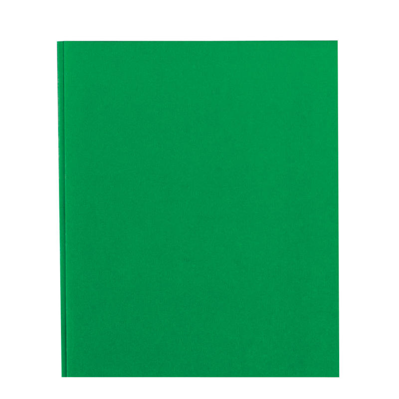 Office Depot Brand 2-Pocket School-Grade Paper Folder with Prongs, Letter Size, Green (Min Order Qty 264) MPN:681114-GN