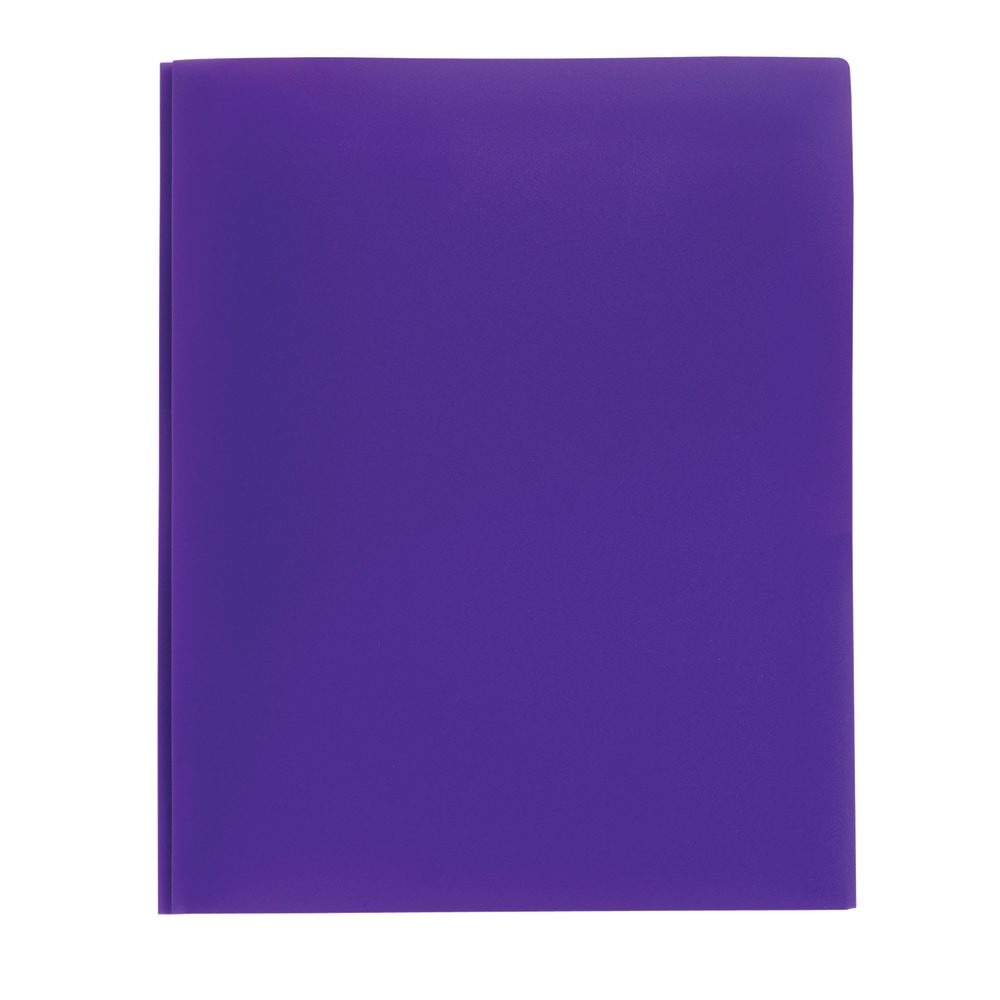 Office Depot Brand Poly 2-Pocket Portfolio With Fasteners, Purple (Min Order Qty 65) MPN:77510