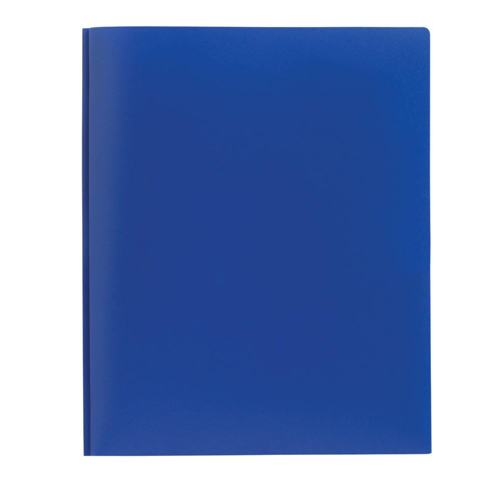 Office Depot Brand Poly 2-Pocket Portfolio With Fasteners, Blue (Min Order Qty 65) MPN:77511