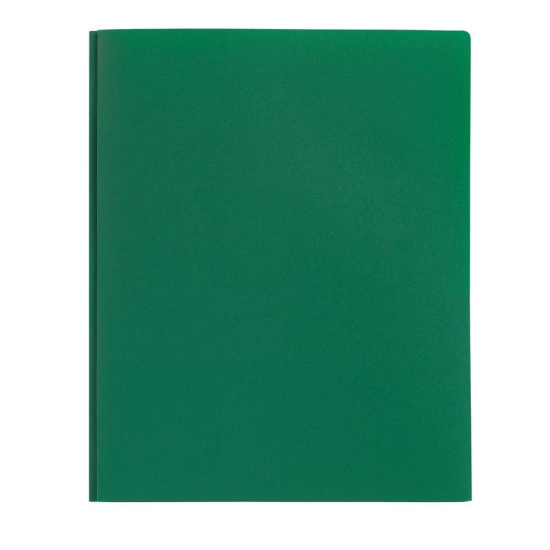 Office Depot Brand Poly 2-Pocket Portfolio With Fasteners, Green (Min Order Qty 65) MPN:77512